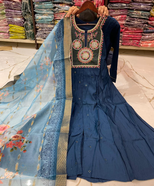 Navy Blue Women Kurti